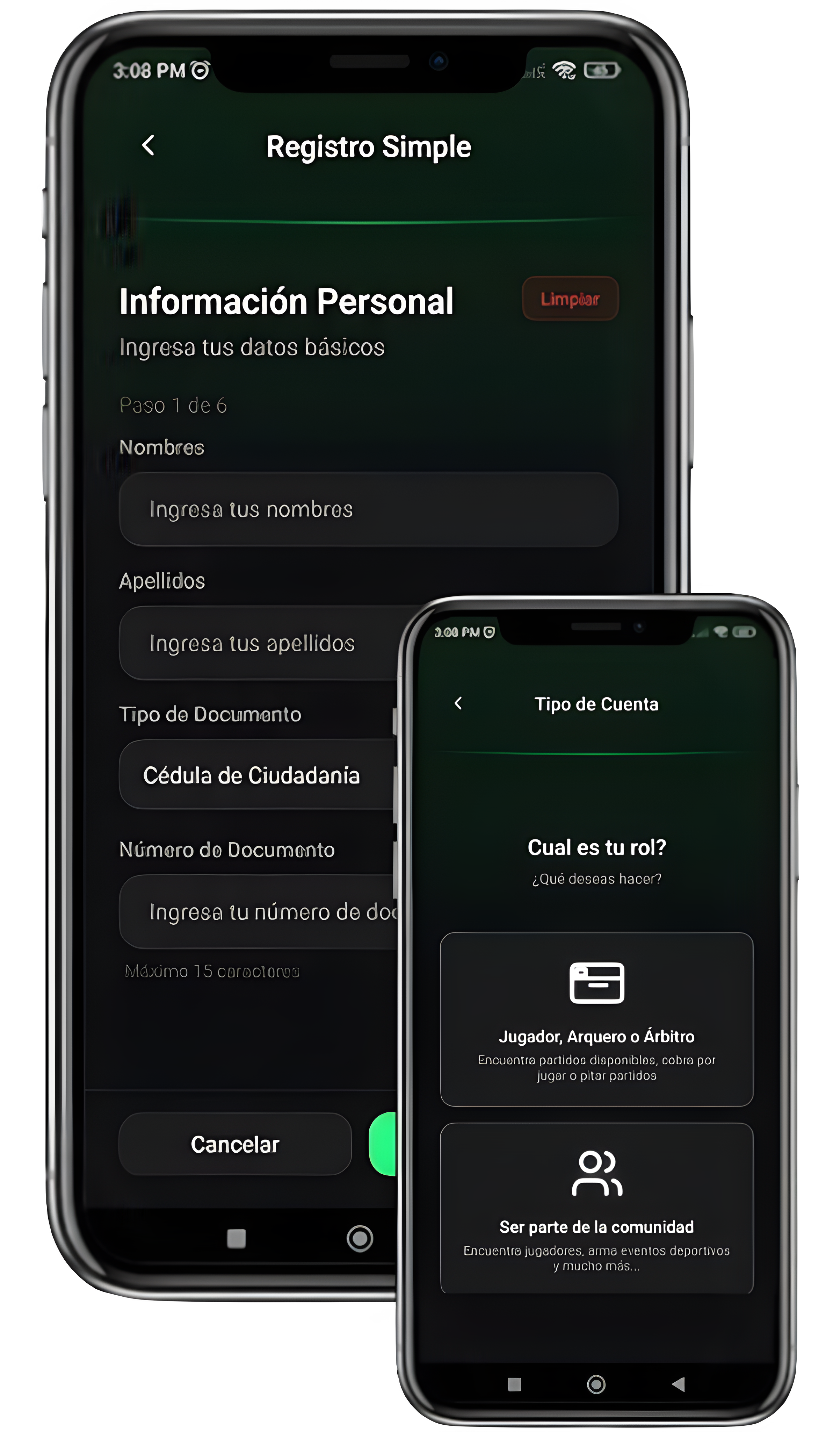 Crea tu perfil según tu rol en la comunidad